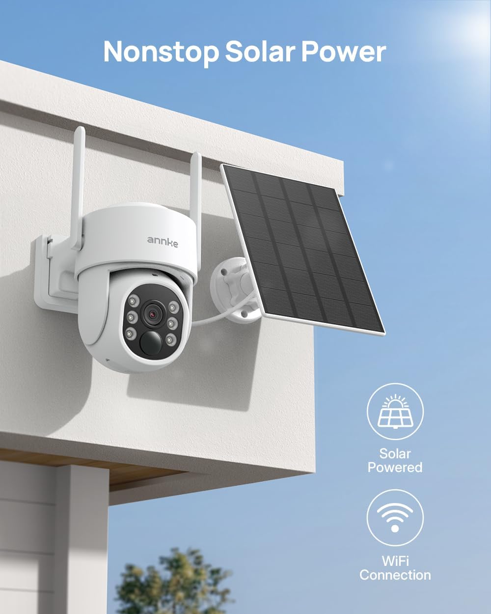 ANNKE Cámaras de seguridad inalámbricas solares para exteriores, 4K...
