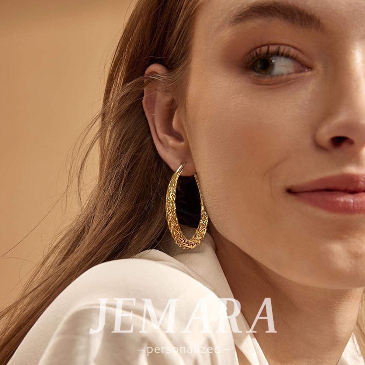 JEMARA Pendientes de Aro de Plata para Mujer a la Moda Hipoalergéni...
