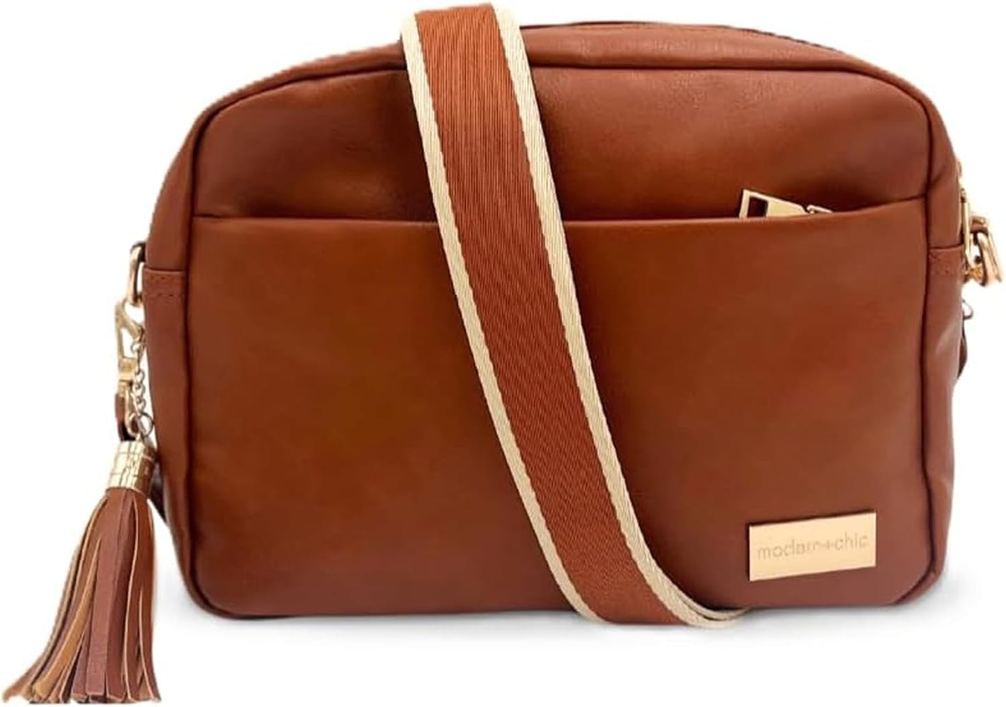 Modern+Chic Bolso cruzado Alice: bolso de cuero vegano con amplios...