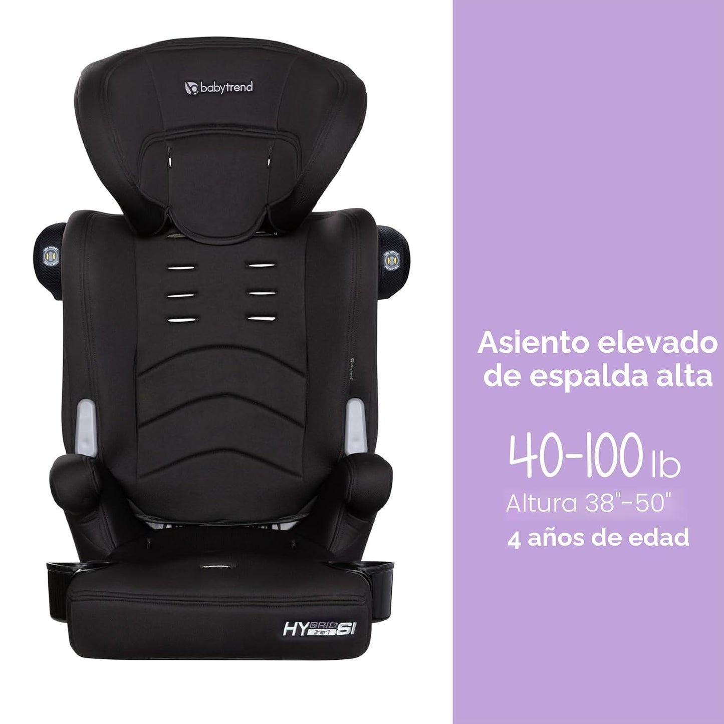 Baby Trend Hybrid SI - Asiento elevador combinado 3 en 1, Hoboken B...