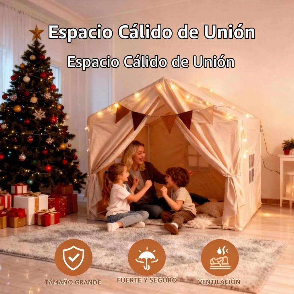 Tienda de campaña para niños, casa de juegos interior con tapete\/l...