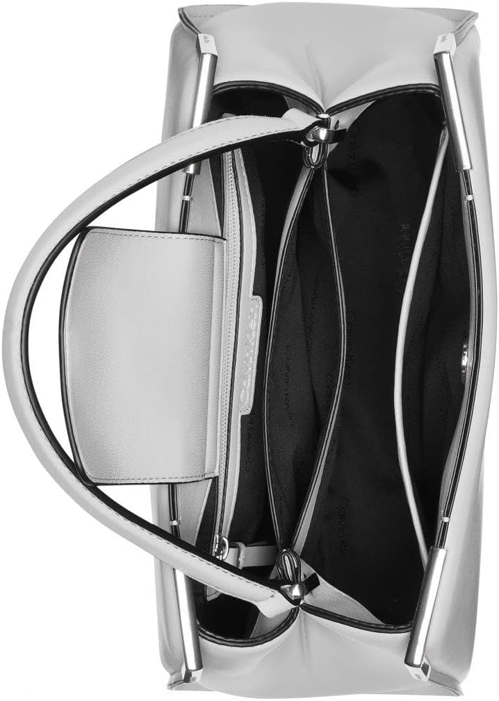 Calvin Klein Bolso satchel Mica con tres compartimentos para mujer