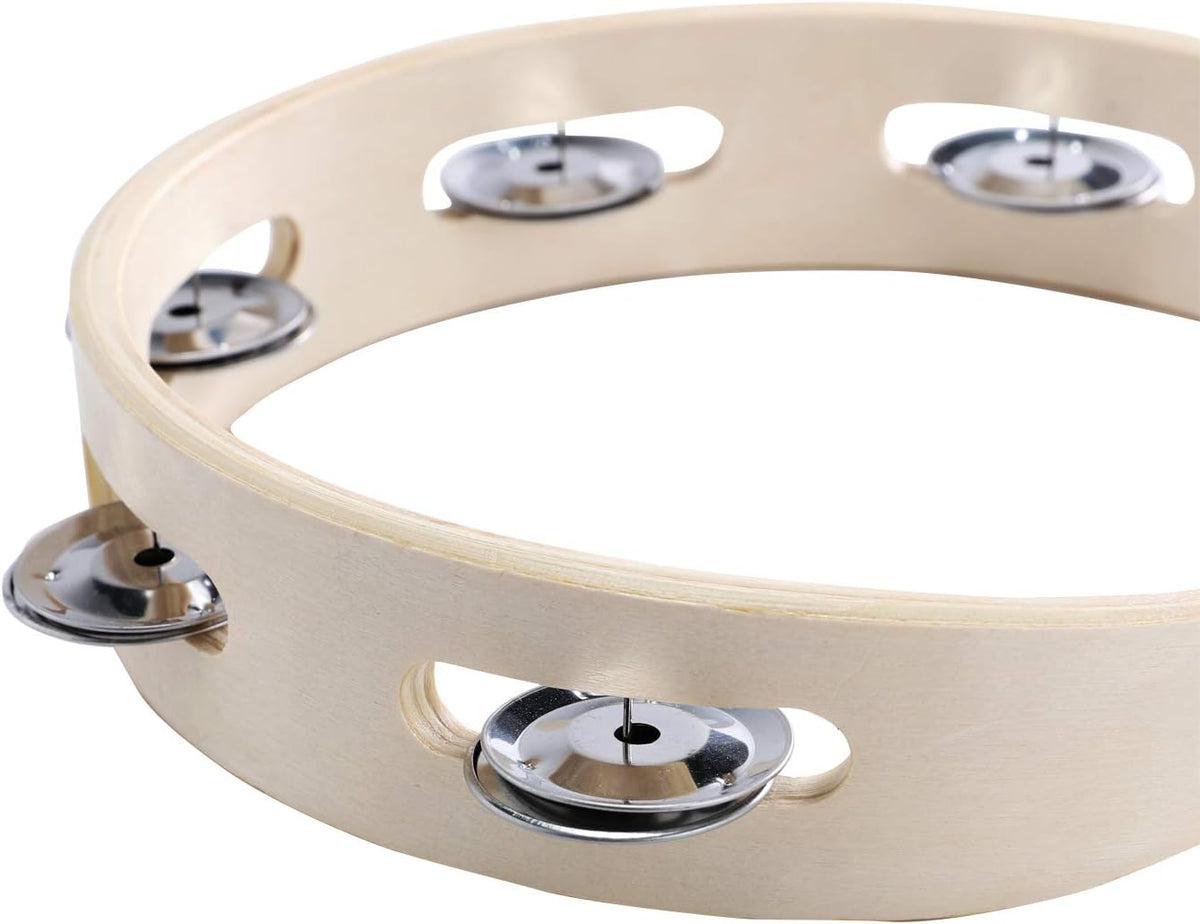 Musfunny - Tambor de mano de 6 pulgadas, de abedul y metal, para pe...