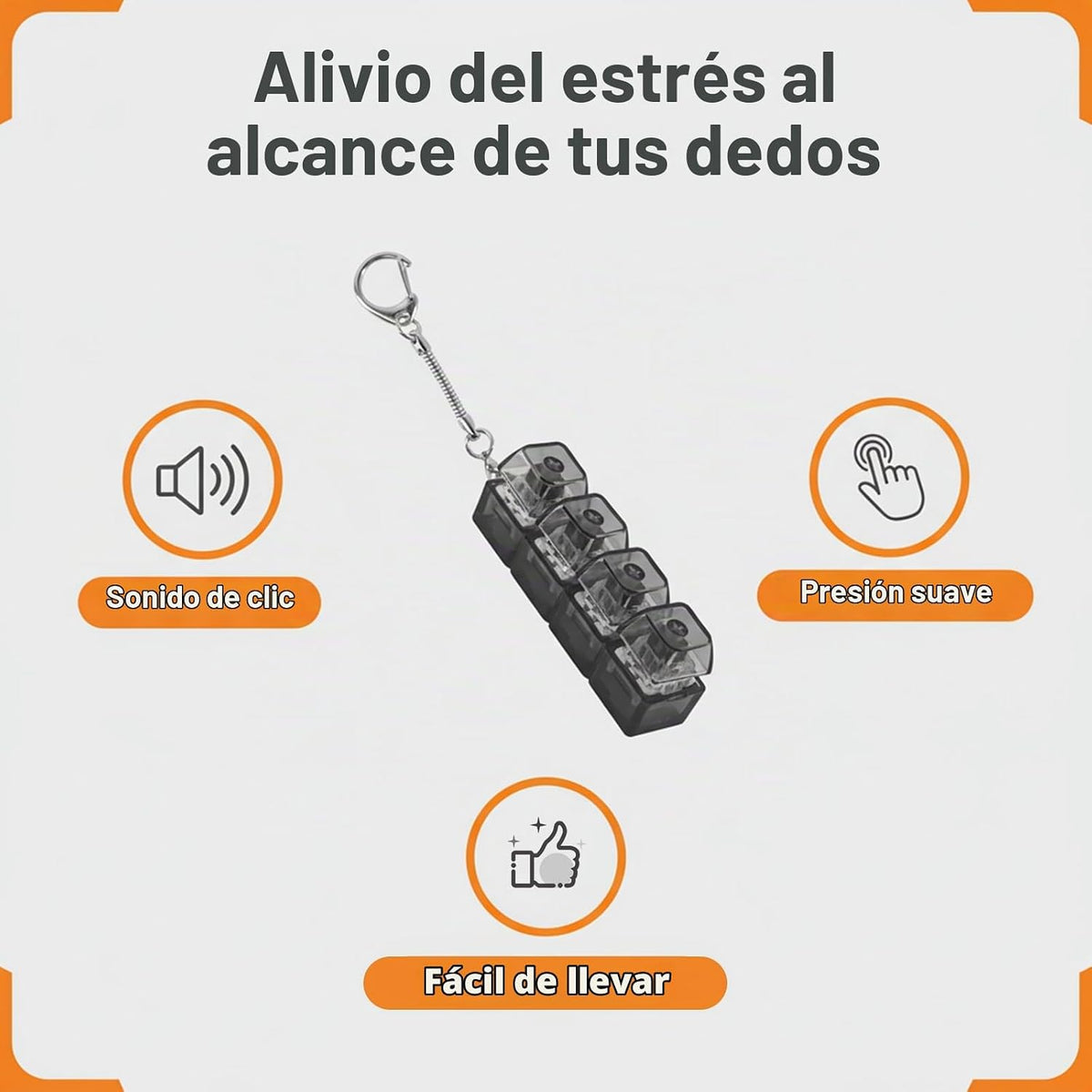 Juguete antiestrés con teclado de 2 piezas, juguete para aliviar el...