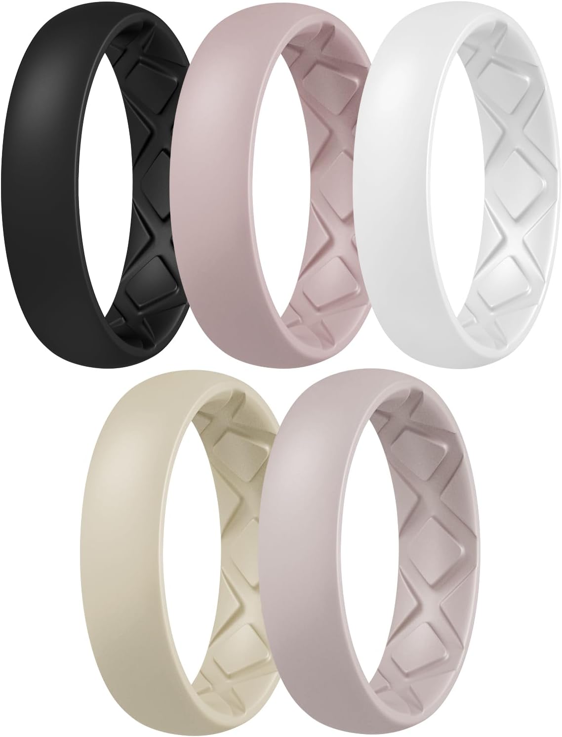 Egnaro - Anillos de banda para mujer, diseño ergonómico y transpira...