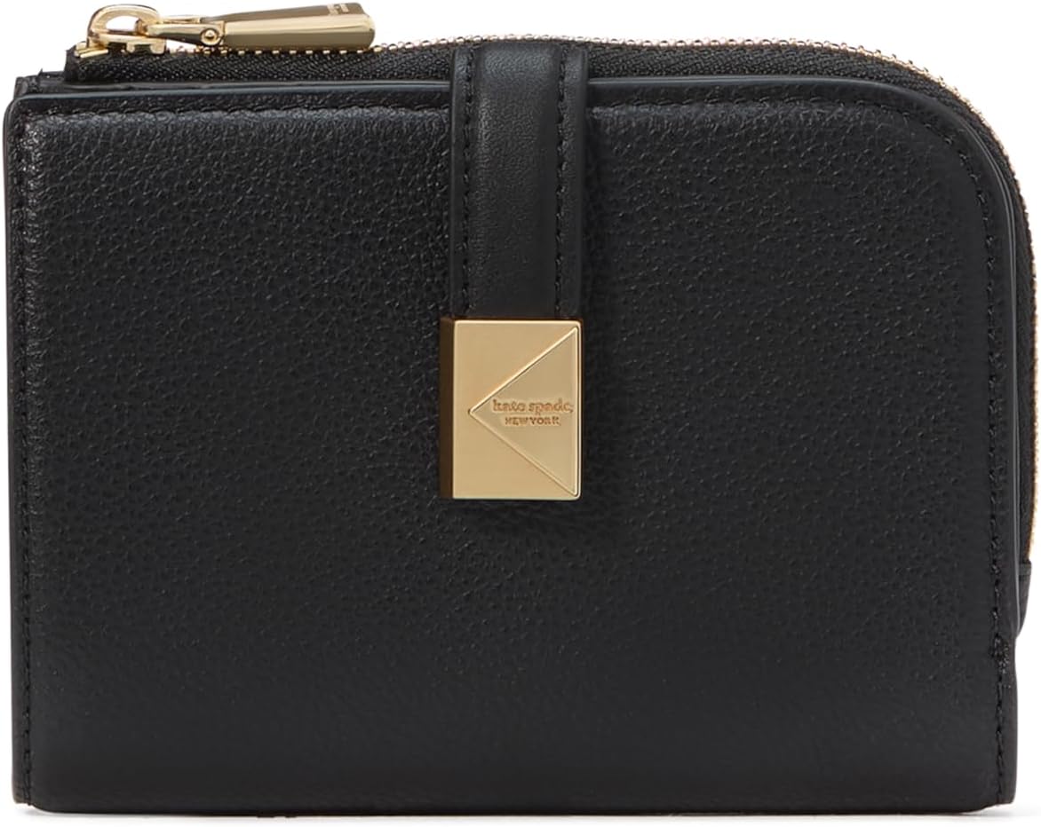 kate spade new york Cartera pequeña compacta de cuero con guijarros...