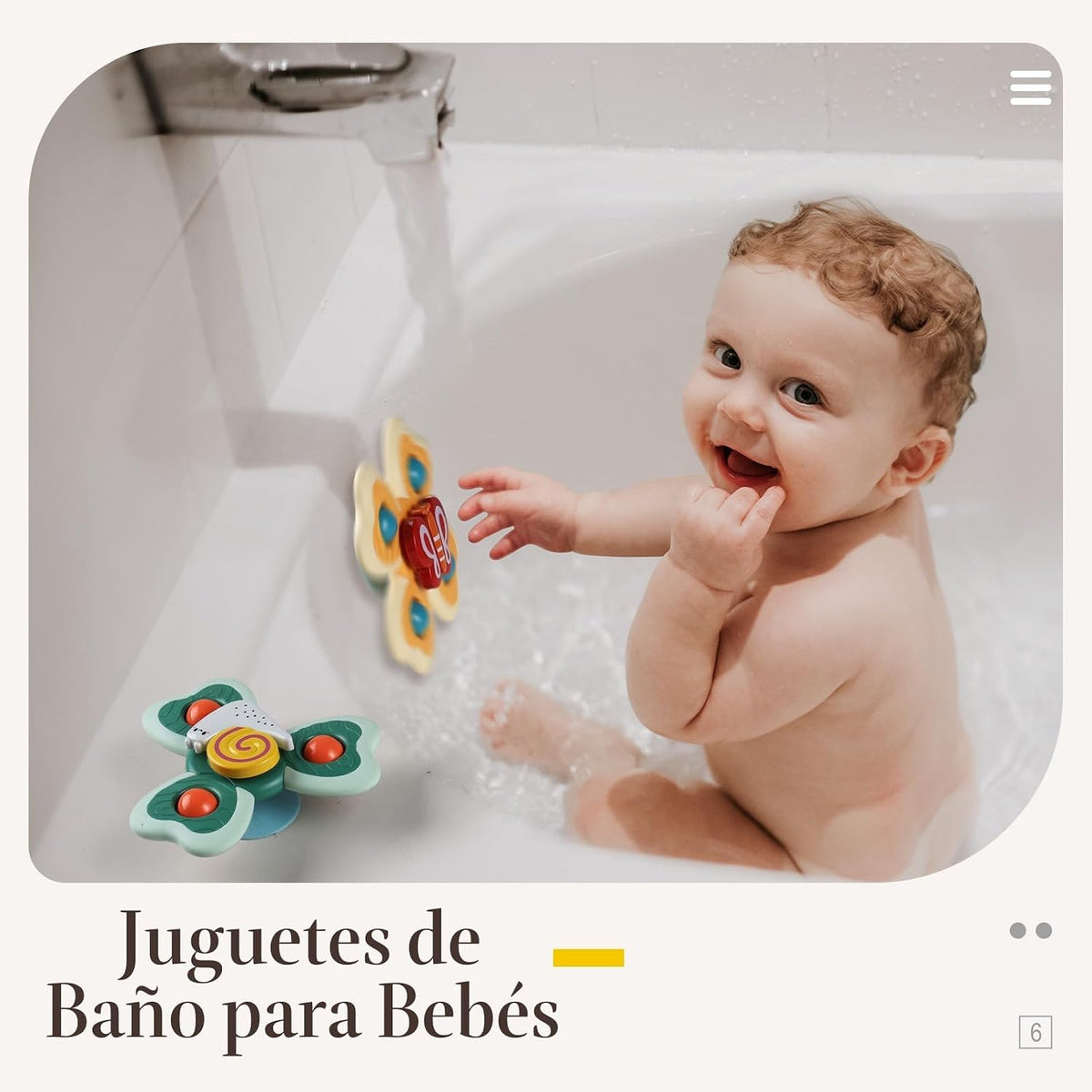 3 piezas Juguetes giratorios de ventosa para niños y niñas de 1 a 2...
