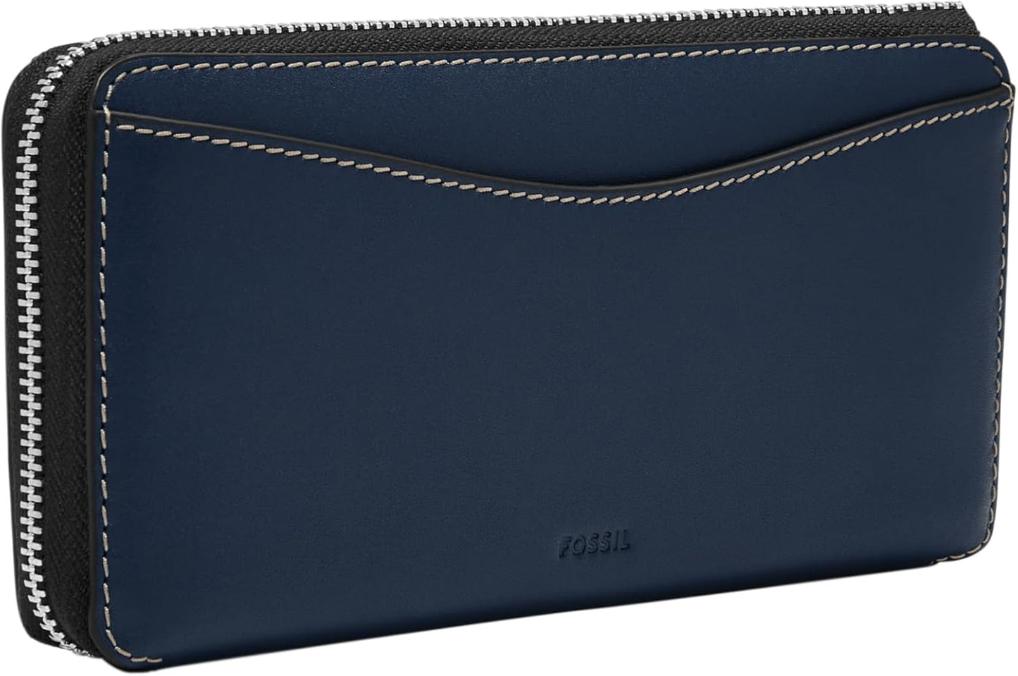 Fossil Lennox - Cartera de piel con cremallera alrededor para mujer...