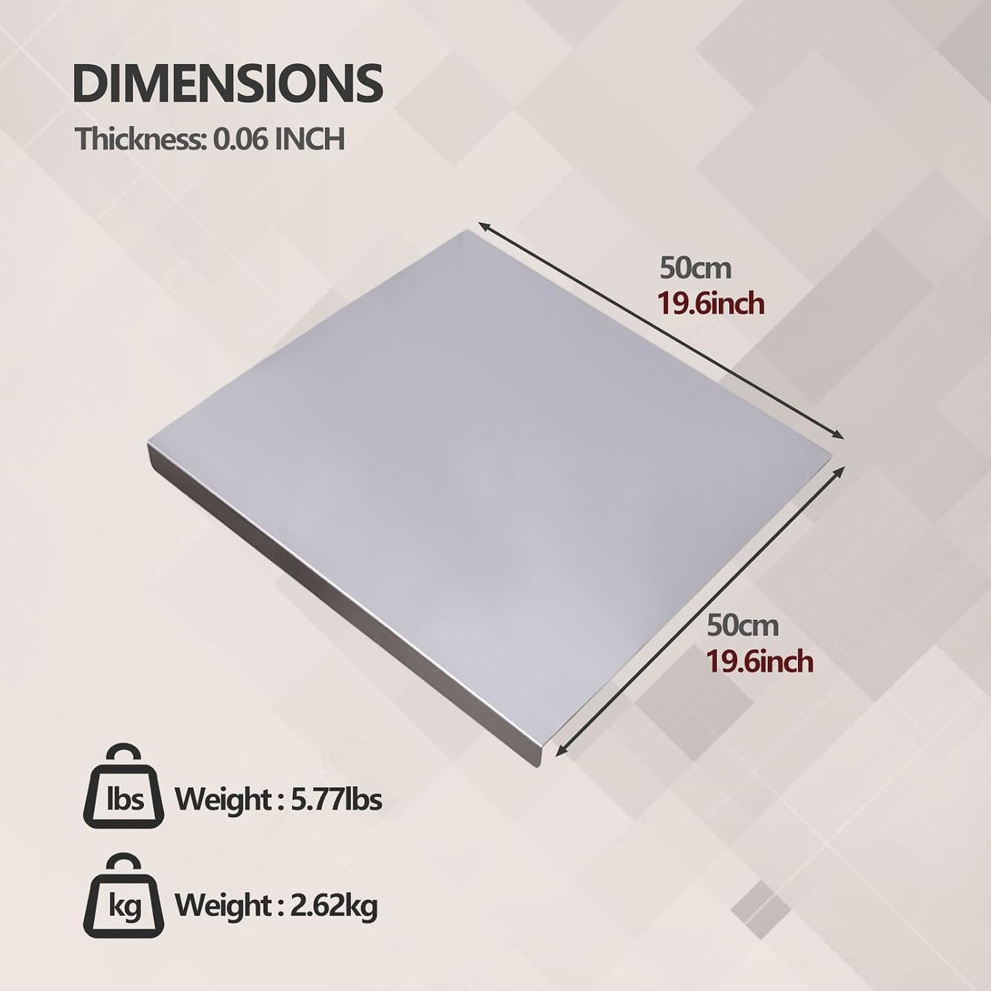 Tabla de Cortar de Acero Inoxidable para Cocina - Tablas de Cortar...