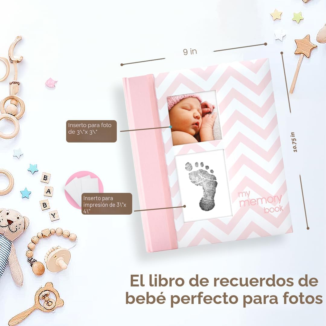 Pearhead - Libro de recuerdos del bebé Chevron los primeros 5 años,...