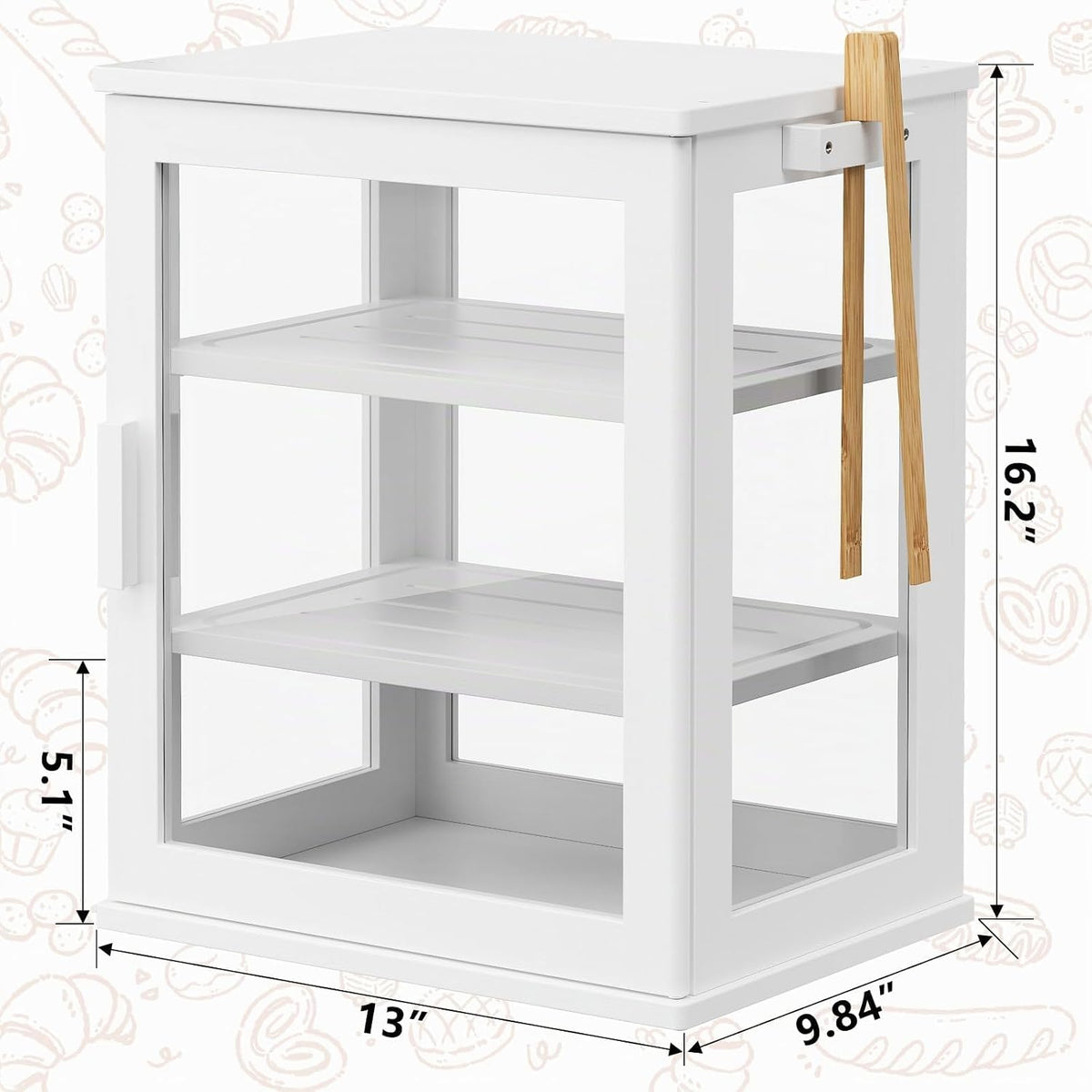 WOWLIVE Caja de Pan para Encimera de Cocina, Contenedor de Almacena...