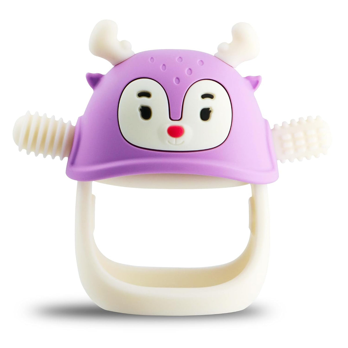 Smily Mia Juguete de dentición de renos de silicona para bebés de 3...