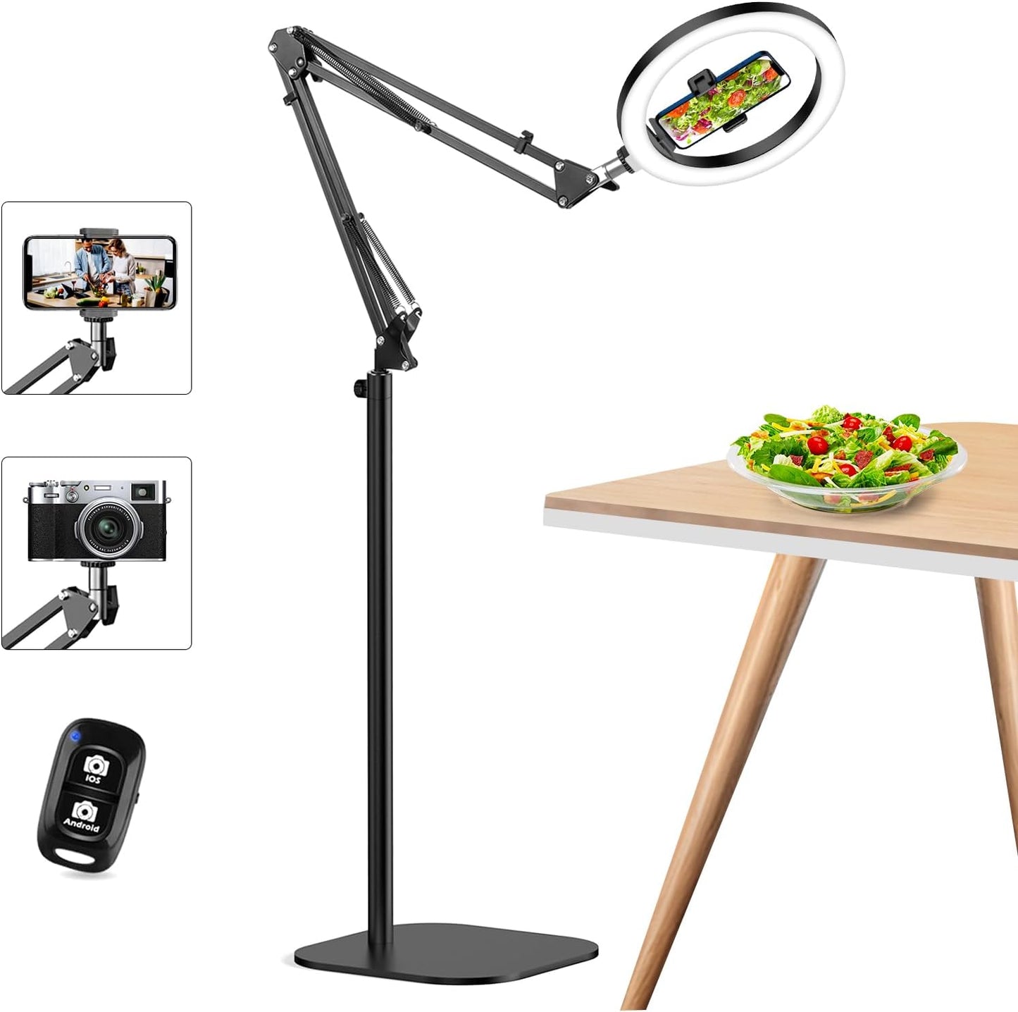 Trípode de luz de anillo de 10 pulgadas para iPhone, soporte de mon...