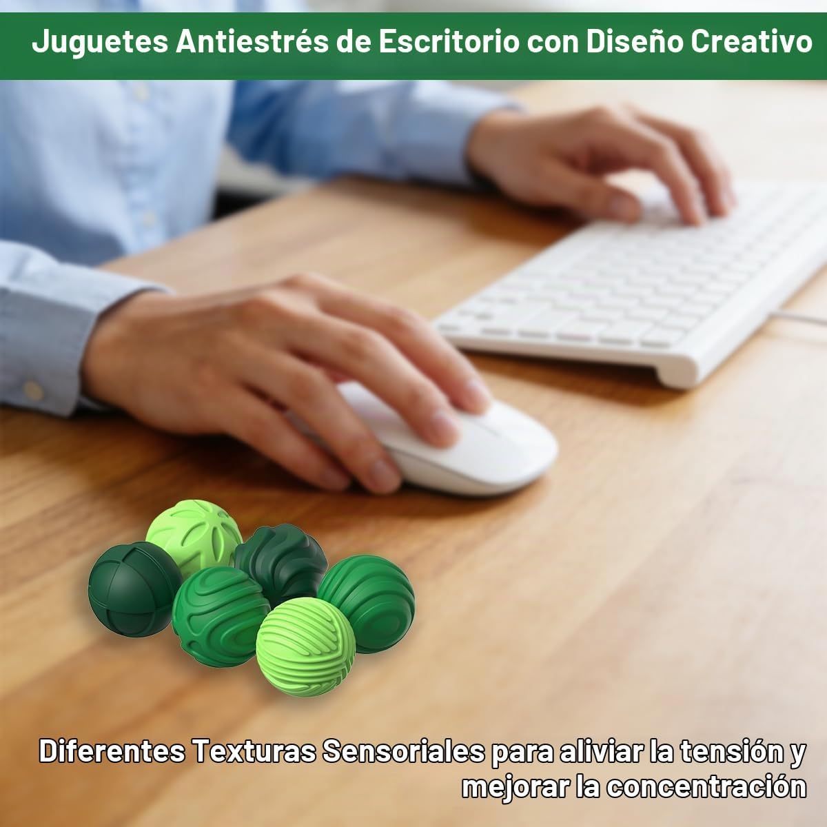 Bolas magnéticas de silicona para adultos y adolescentes, 6 juguete...