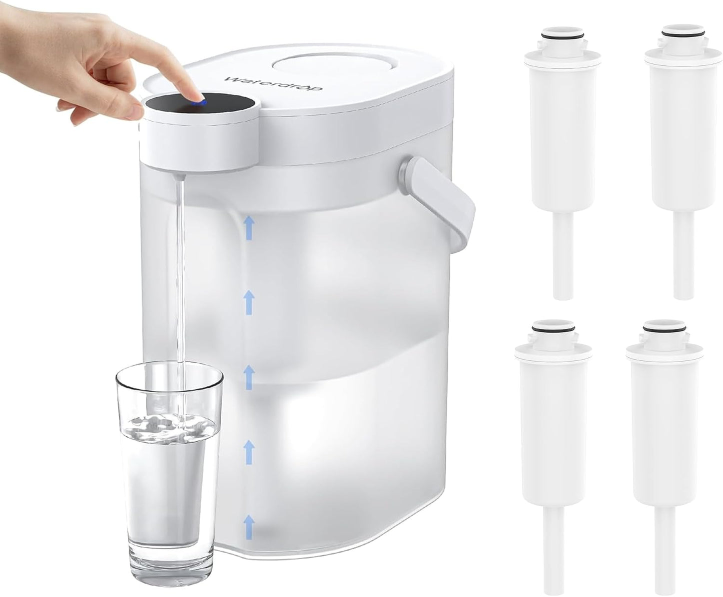 Waterdrop FreshTaste - Jarra instantánea con filtro de agua, dispen...