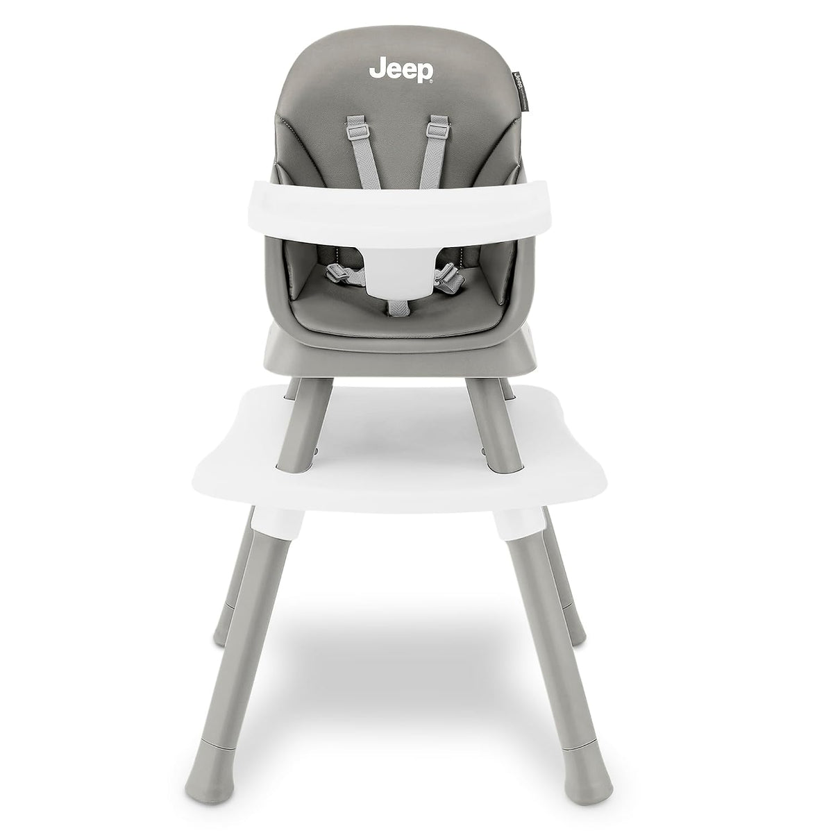Trona convertible 6 en 1 Jeep Milestone de Delta Children, gris cla...