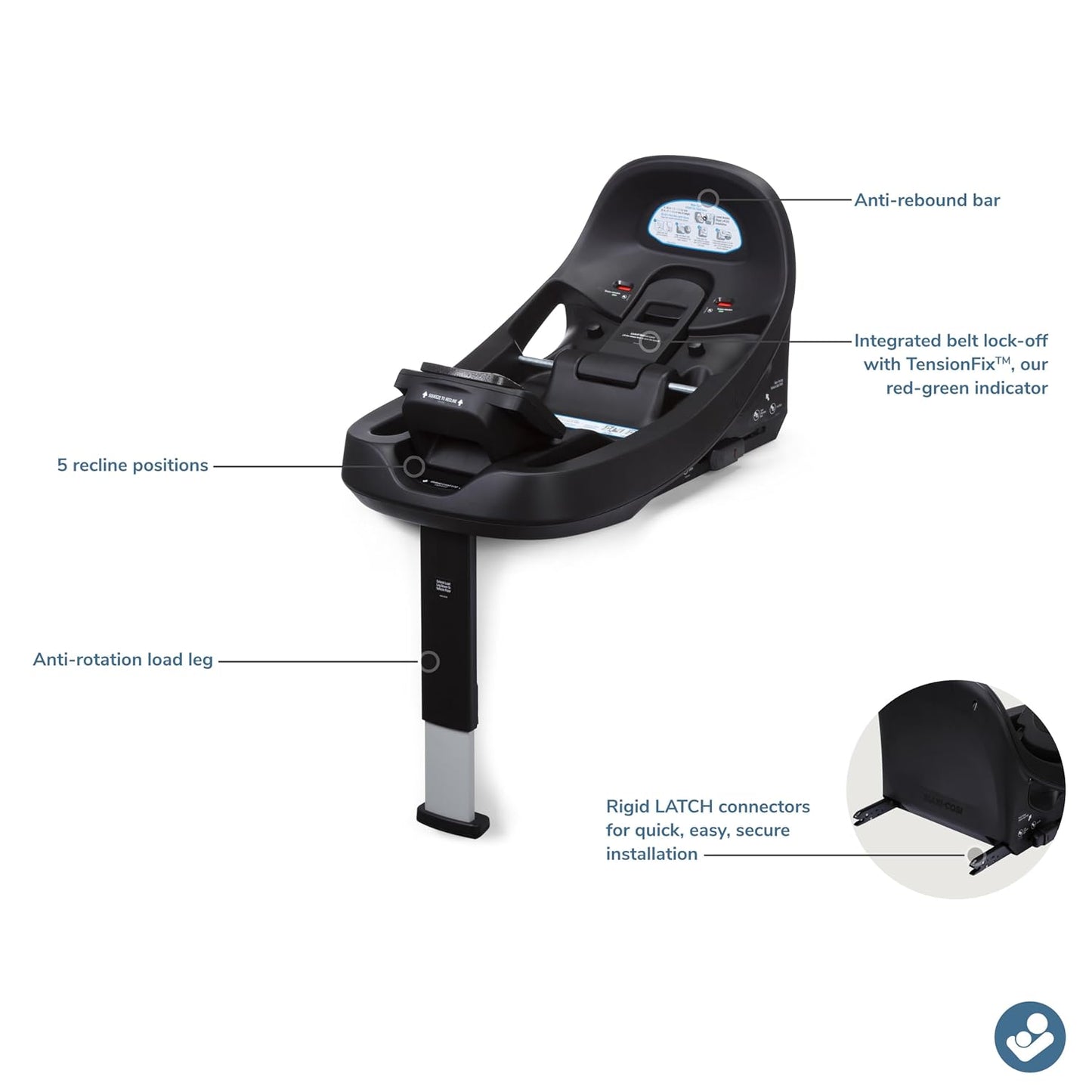 Maxi-Cosi Ambra - Base para asiento de coche, color negro