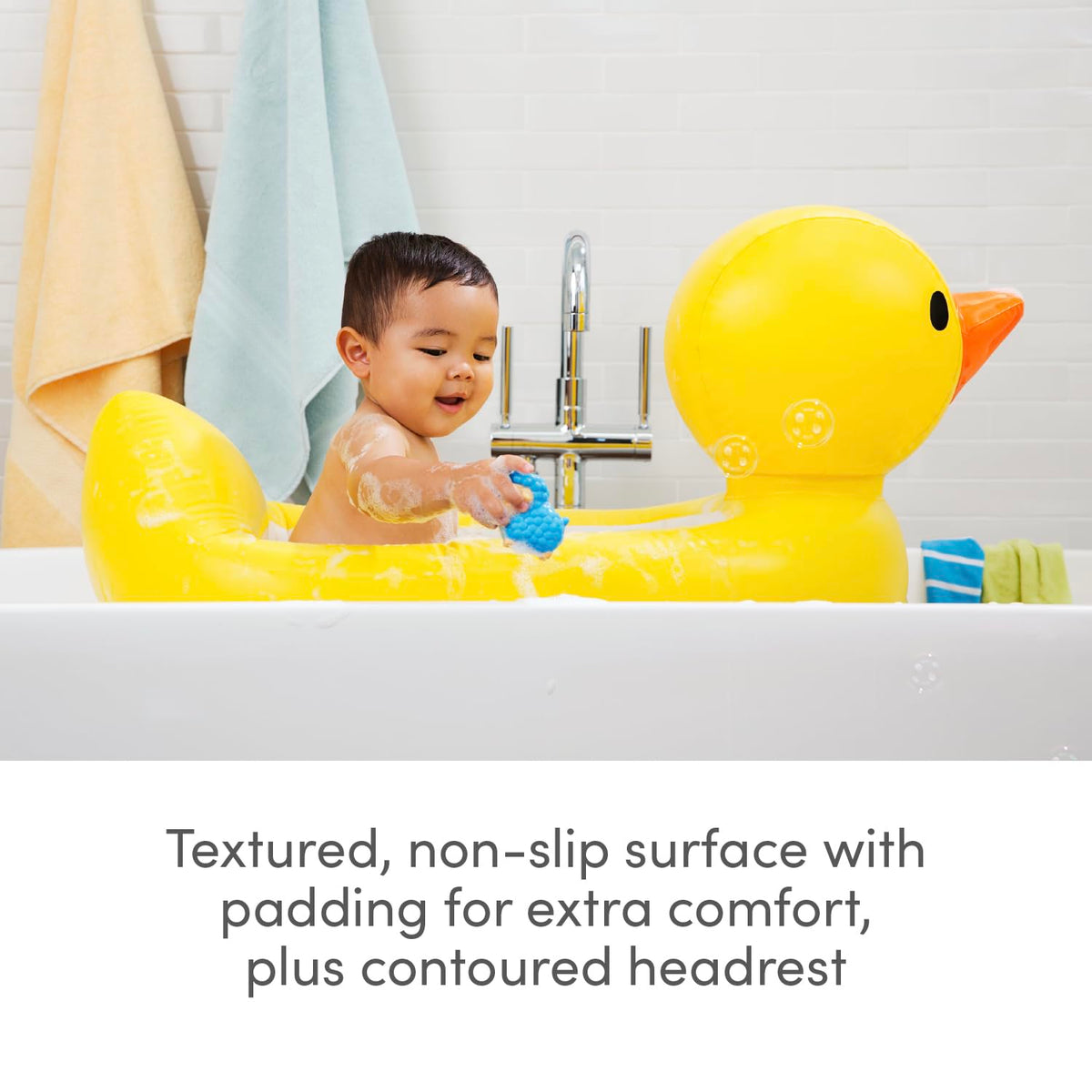 Pato Munchkin White inflable para bañera, Total 1, Duck