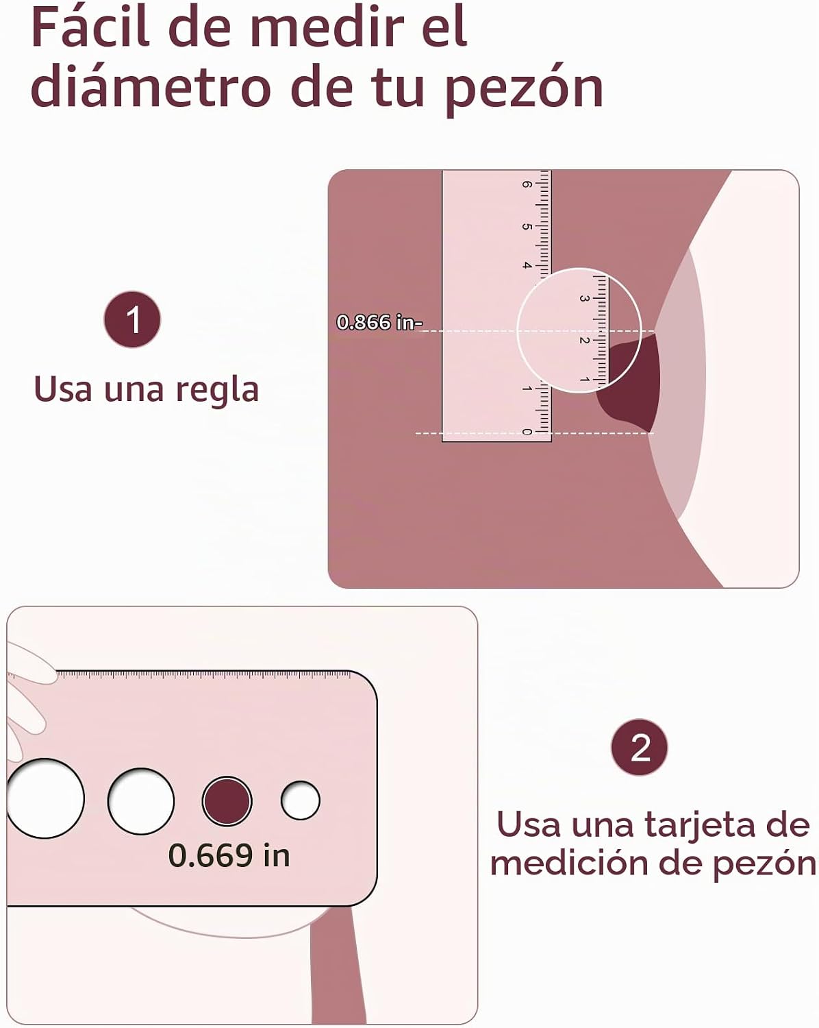 Momcozy Inserto de brida de 0.669 in para extractor de leche Momcoz...