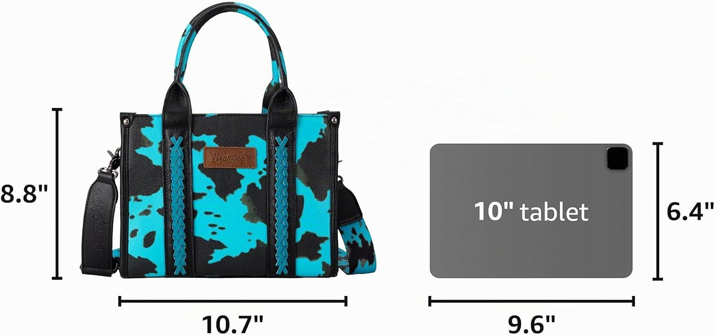 Wrangler - Bolso de mano con estampado de vaca para mujer, diseño v...