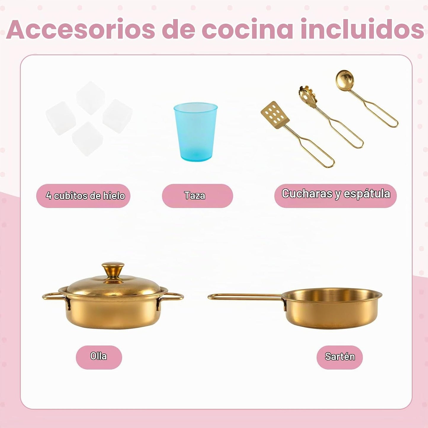 HONEY JOY Juego de Cocina para Niños, Conjunto de Cocina de Juguete...