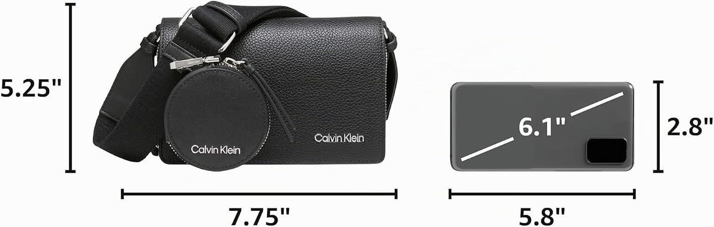 Calvin Klein Bolso bandolera Millie con triple compartimento para m...