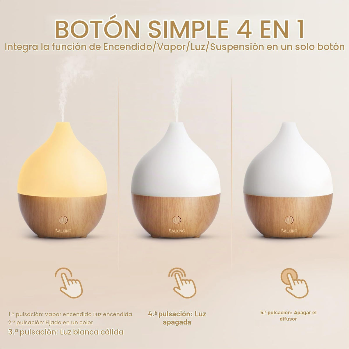 SALKING Difusor de aceite esencial con control remoto, difusor de a...