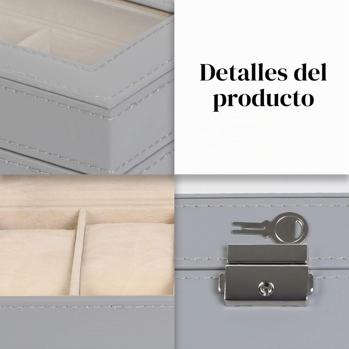 NEX Caja de reloj, Caja organizadora de 6 ranuras para relojes de c...