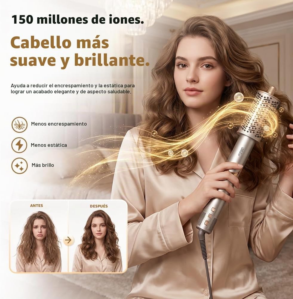 UKLISS Cepillo 8 en 1 Air Styler y secador de soplado con difusor |...