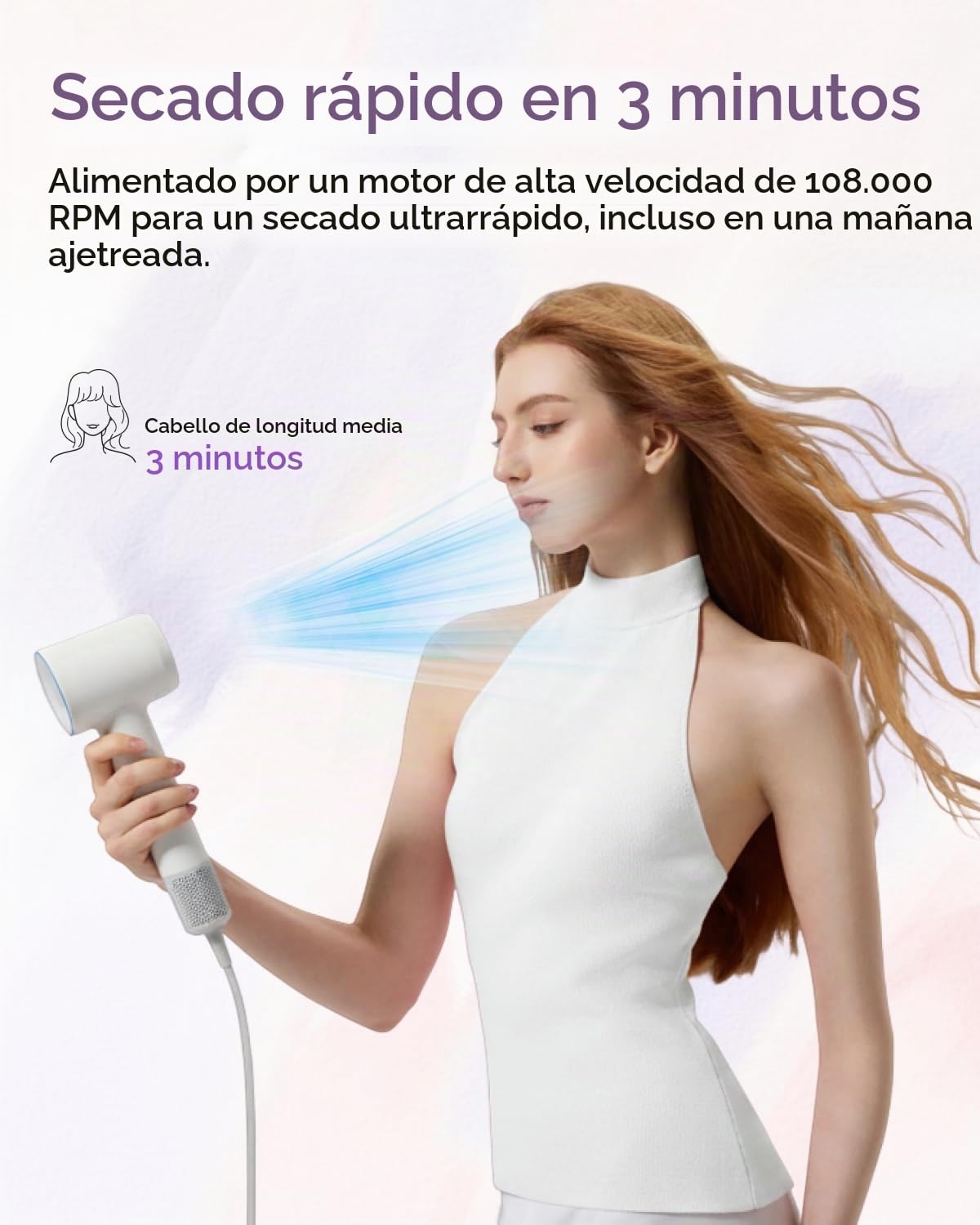 Secador de Pelo Laifen SE 2, Secador de pelo iónico negativo de 200...