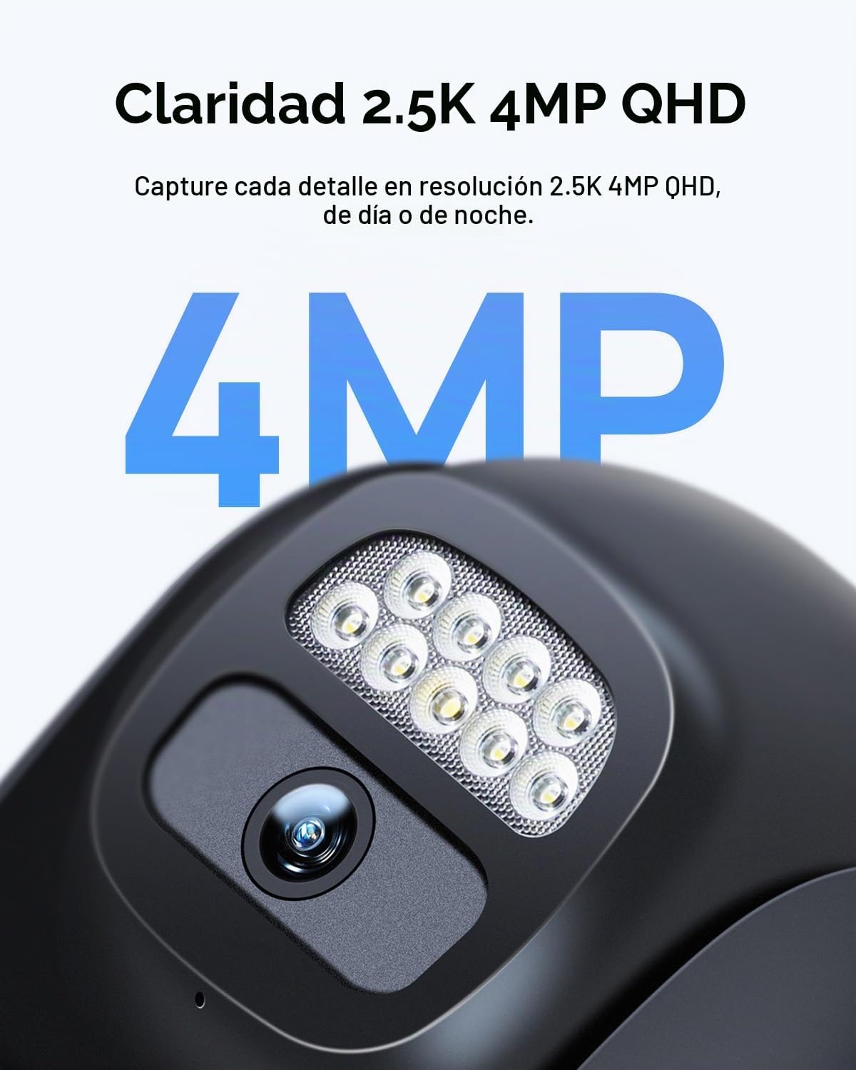 Anona Cámara de seguridad solar inalámbrica para exteriores, 2.5K 4...