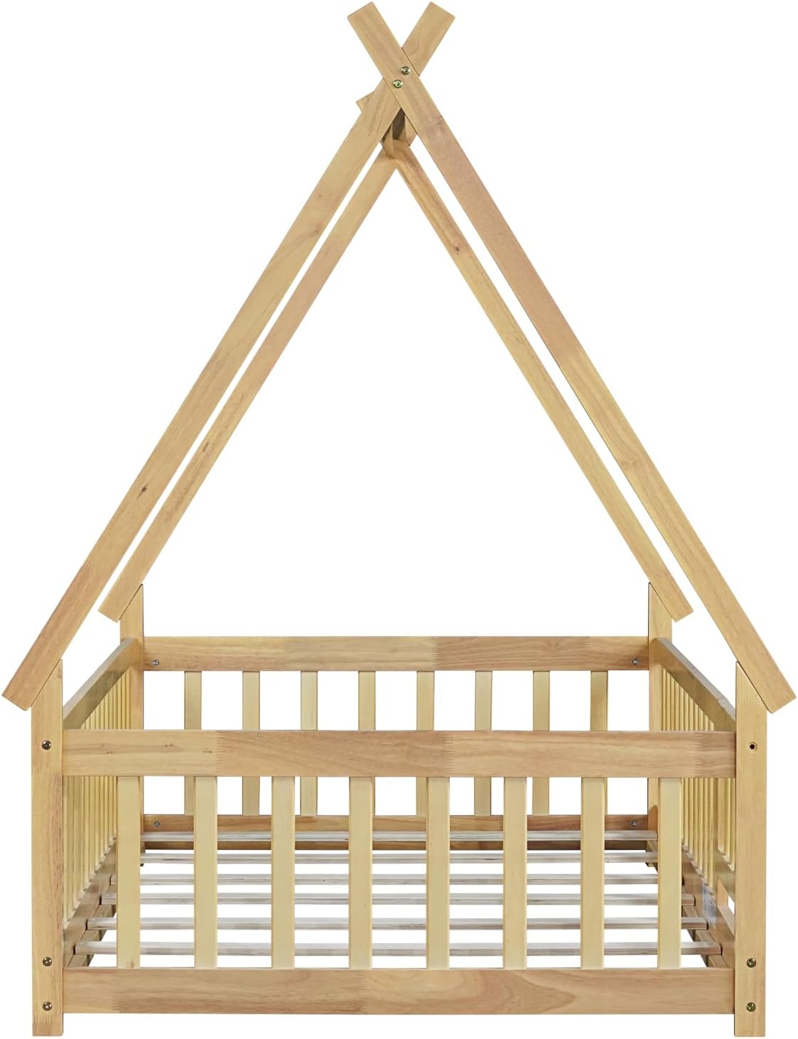 Bellemave Cama de suelo Montessori de tamaño individual para niños,...