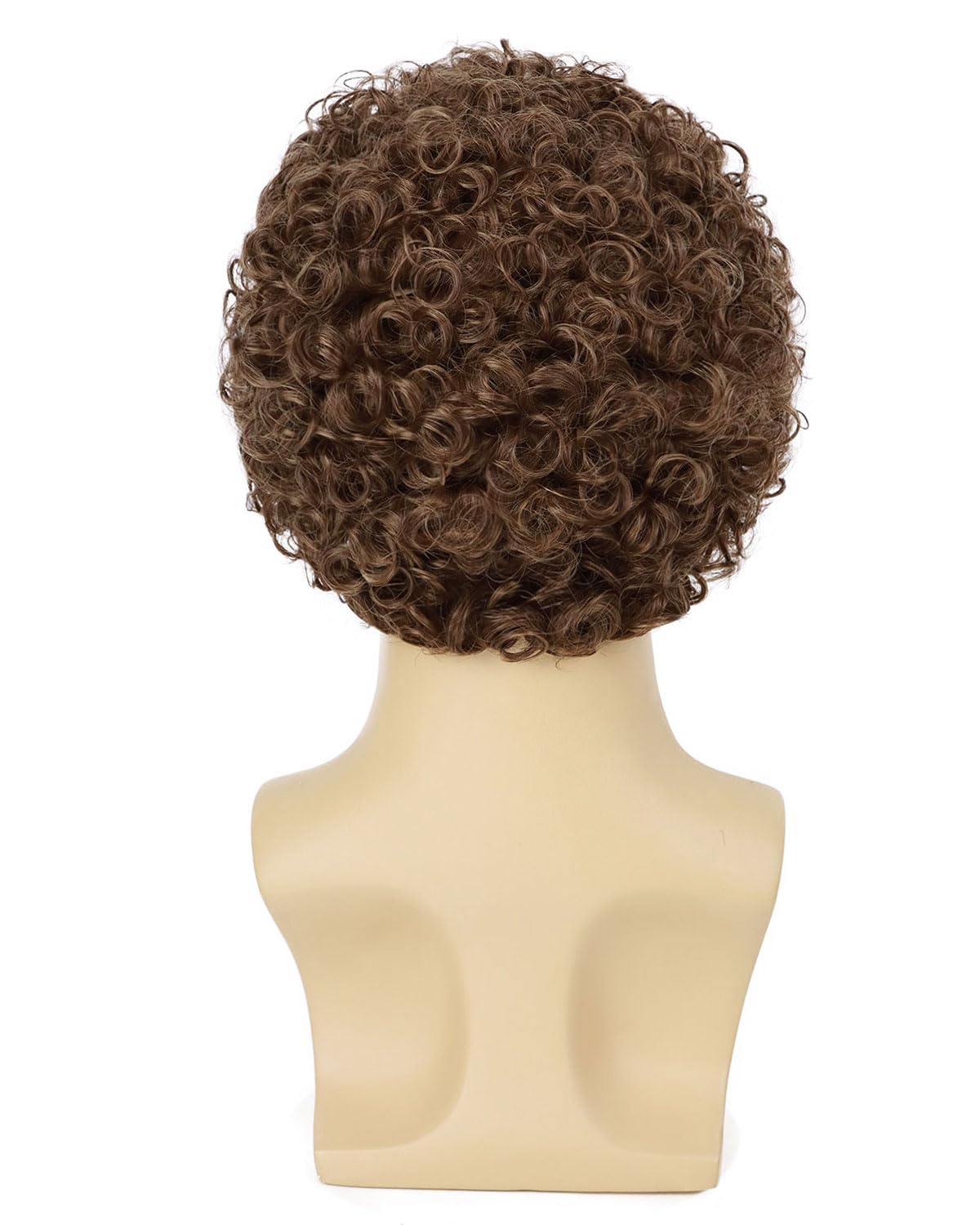 G&amp;T Wig Peluca rizada afro para hombre, pelucas cortas de color...