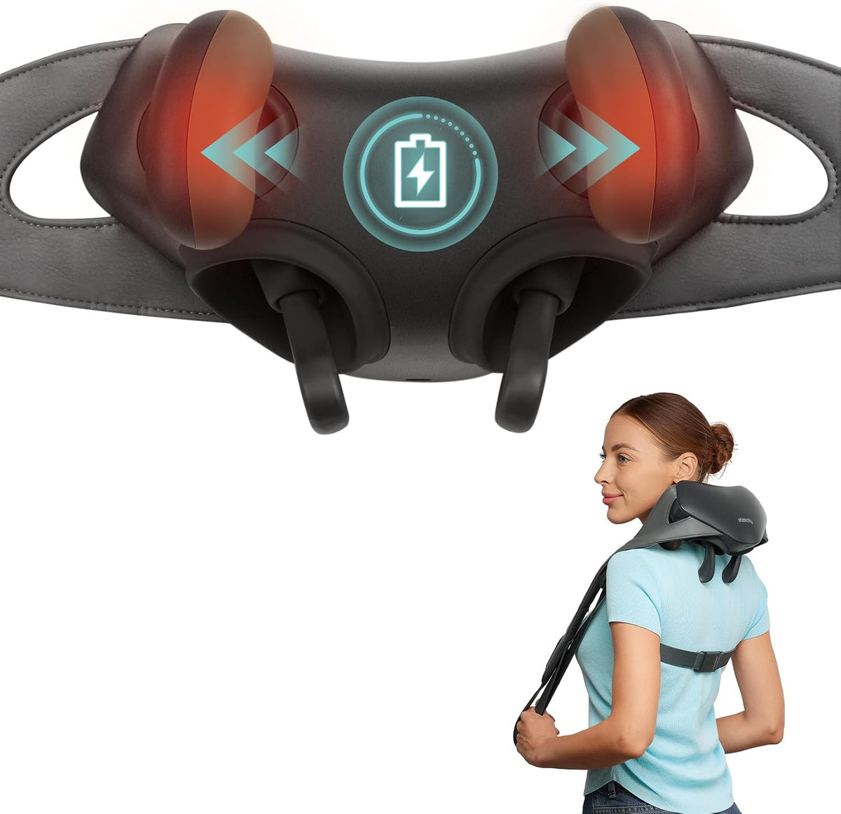 Etekcity Masajeador de cuello inalámbrico FSA para aliviar el dolor...