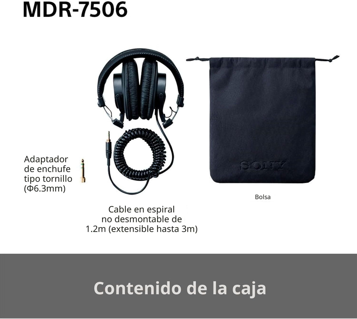 Sony MDR7506 Auriculares profesionales de diafragma grande | MDR-75...