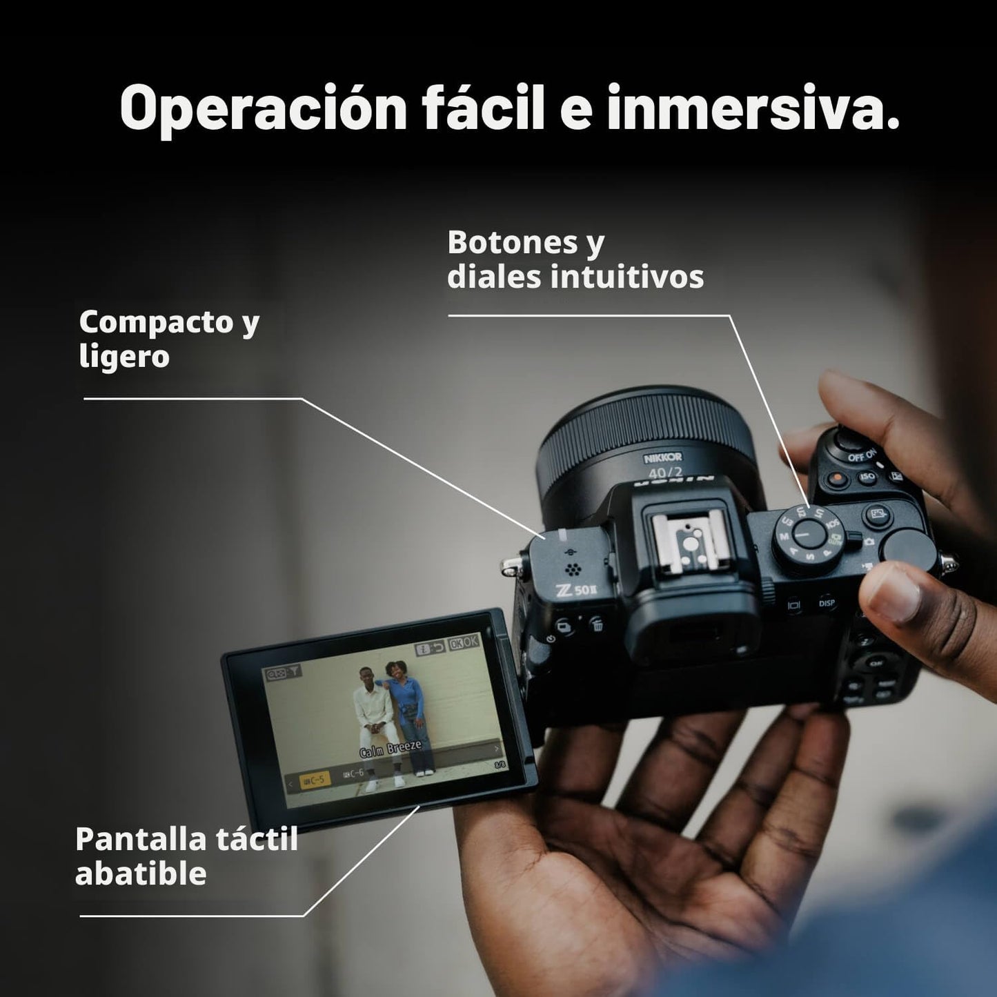Nikon Z50 II | Cámara compacta sin espejo para fotos fijas\/vídeo c...