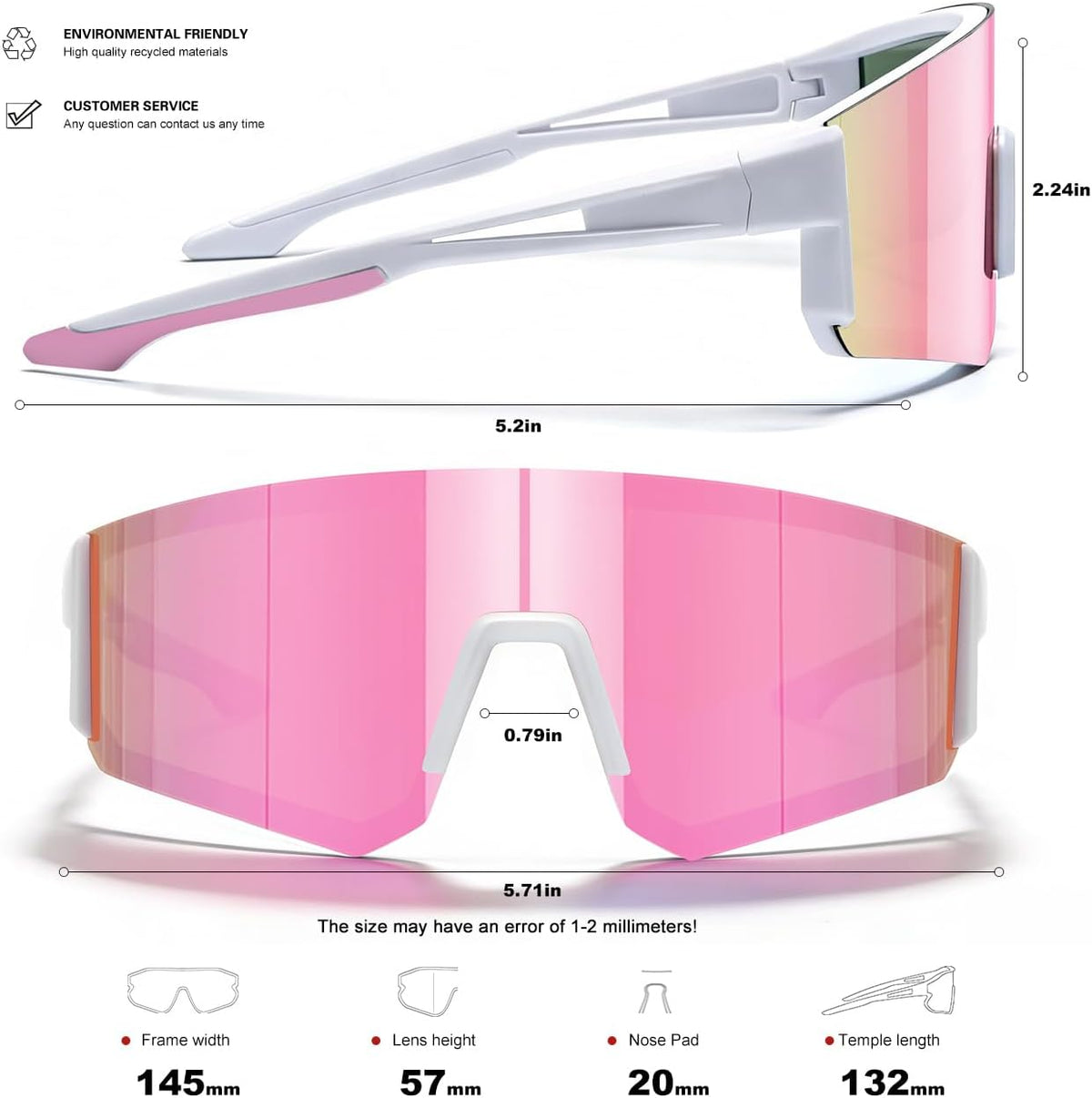 SEKKAF Gafas de sol polarizadas para hombres y mujeres, gafas de so...
