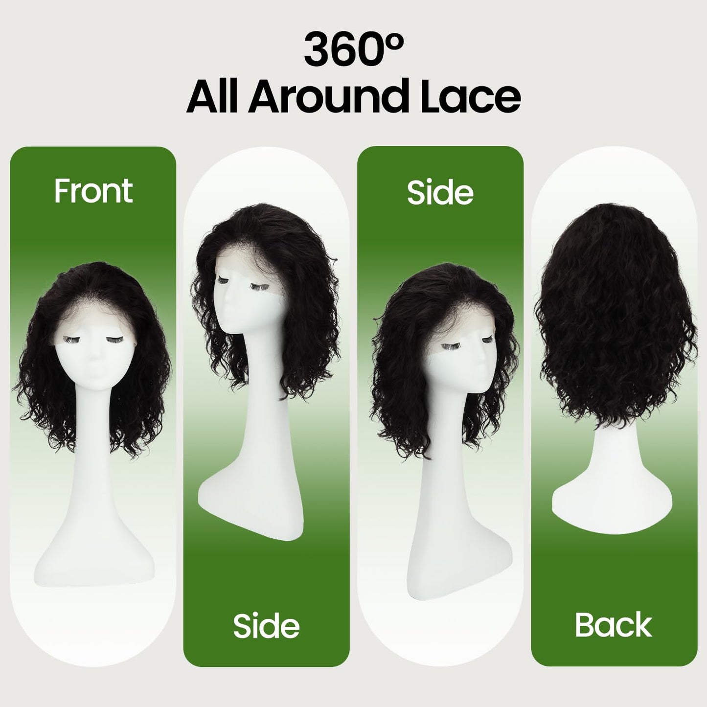 kolala Pelucas de encaje frontal cabello humano real 14 pulgadas 4....