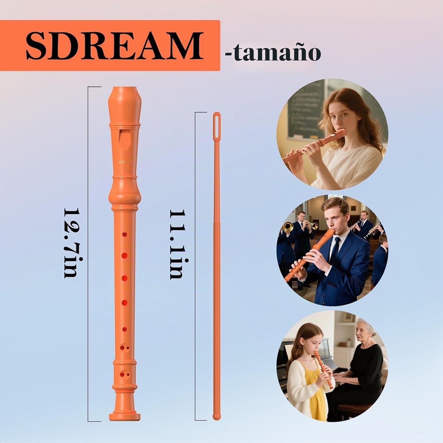 SDREAM Instrumento de Flauta Dulce Soprano para Niños y Adultos - F...