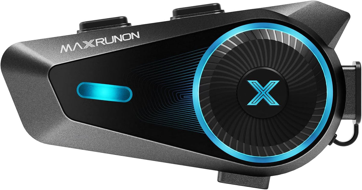 MAXRUNON Auriculares Bluetooth para motocicleta D10 con control de...