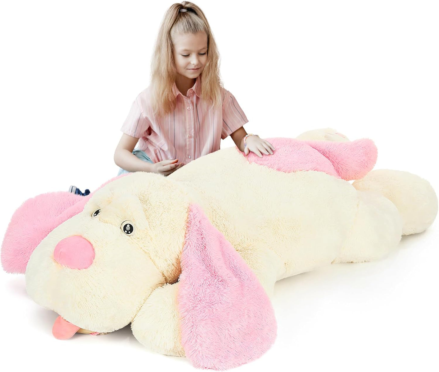 MorisMos Animales de peluche gigantes de perro, peluche de perro gr...