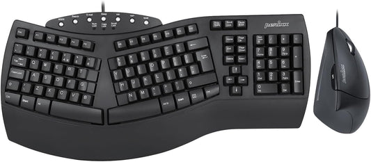 Perixx PERIDUO-512B EE.UU., Combo de Teclado Ergonómico con Cable y...