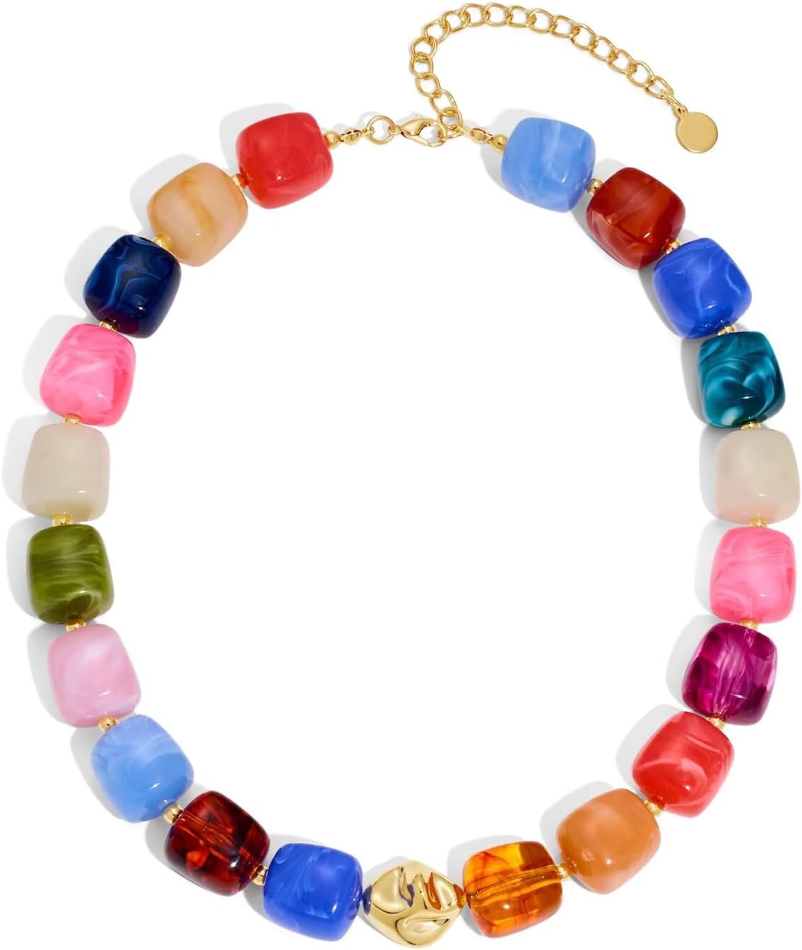 Zhuozatrfa Collares gruesos coloridos para mujer, multicolor, grand...