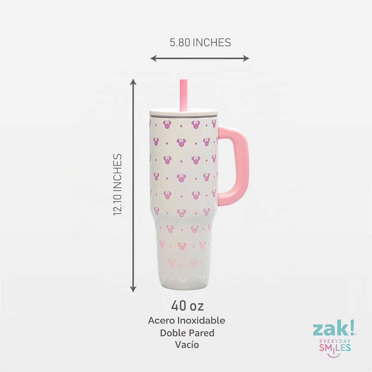 Zak Designs Disney Sutton - Vaso de viaje para llevar o en casa, ac...