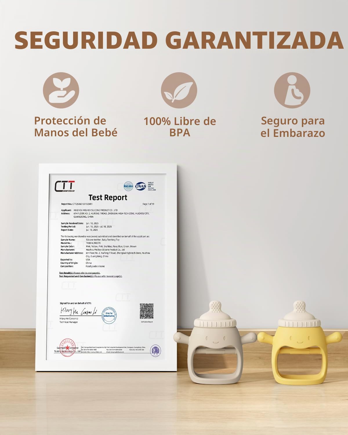 Paquete de 2 manoplas de dentición de silicona para bebés de más de...