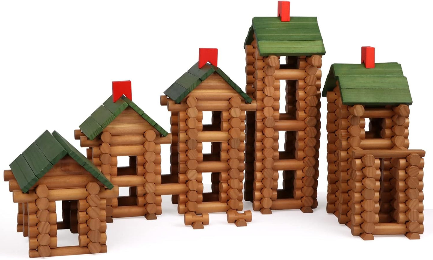Wondertoys Juego de 530 troncos de madera a partir de 3 años, jugue...