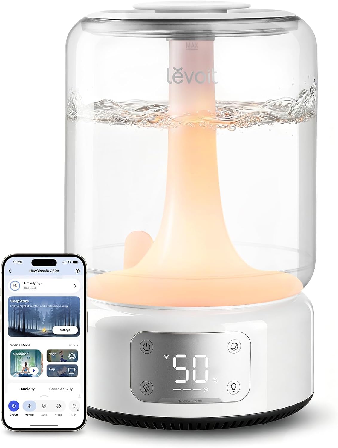 Levoit Humidificadores para dormitorio, habitación grande, tanque d...