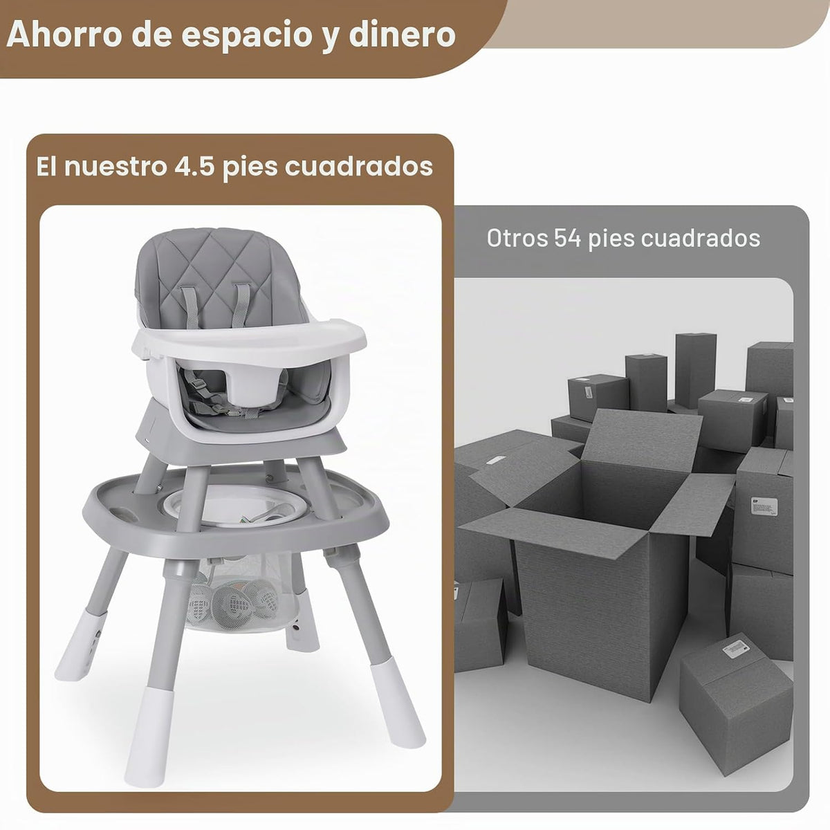 Babyliebe Silla alta para bebé 15 en 1, silla alta convertible para...