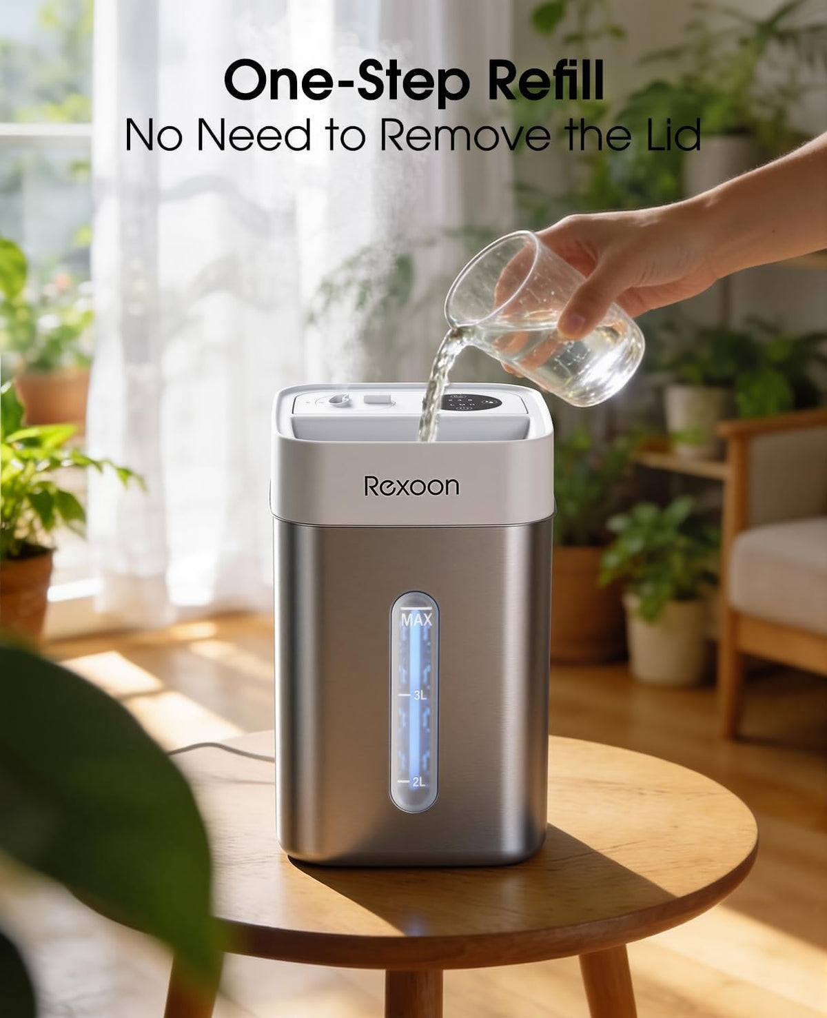 Humidificador de acero inoxidable de 4.6L\/1.2Gal para el dormitori...