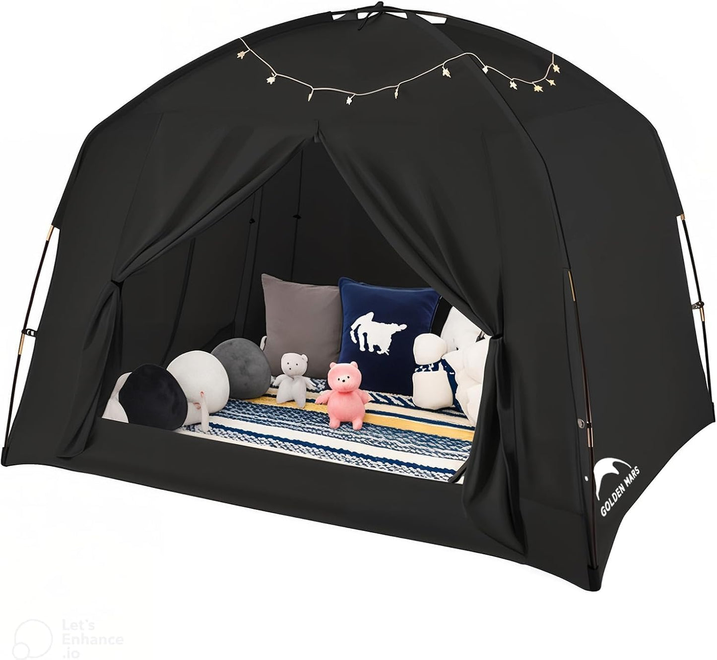 Tienda de campaña de cama Queen para niños y adultos, tiendas de ca...